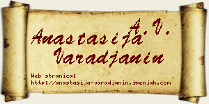 Anastasija Varađanin vizit kartica